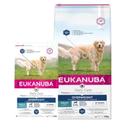 Eukanuba Daily Care Overweight hundefoder fås i flere størrelser. Perfekt til vægtkontrol hos voksne hunde med reduceret fedt