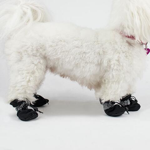 Bløde hundestøvler m. refleks - modelhunden bærer str. 6