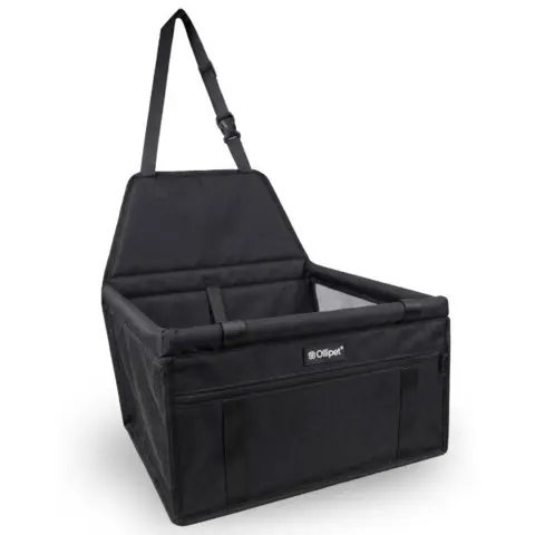 Autosæde til små hunde i sort