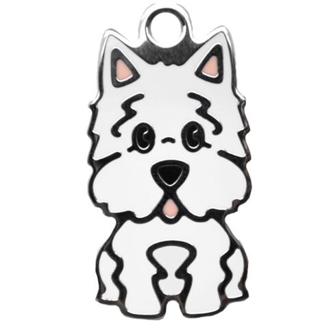 Westhighland white terrie Charm m. nøglering