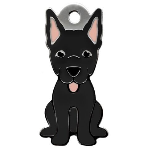 Sort Schæferhunde charm m. nøglering