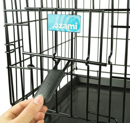Ozami hundebur | med læder dørgreb