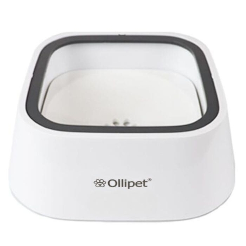 Ollipet Vandskål | Anti Spild |Hvid bund