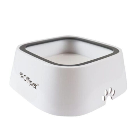 Ollipet Vandskål | Anti Spild |Hvid bund