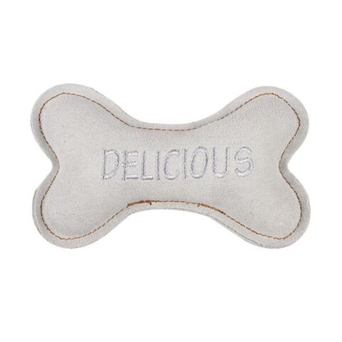 Kødben af læder | Delicious i lys grå