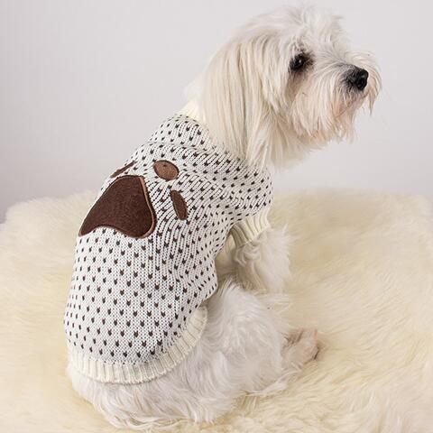 Comfy Hundesweater med poteaftryk | XL
