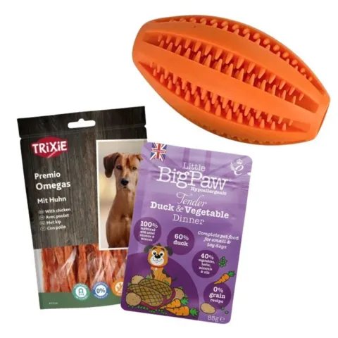 Ollipet Dentaplay Turbo aktivitetspakke til hund med snacks og vådfoder