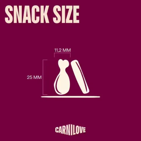 Carnilove Soft Snack Quail størrelse på blød hundesnack