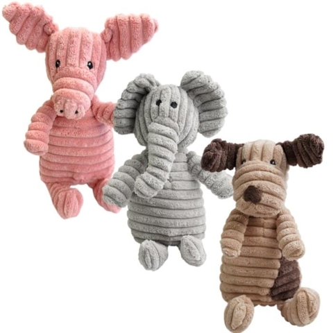 Bløde krammebamser med til piv - de perfekte plysvenner til din hund