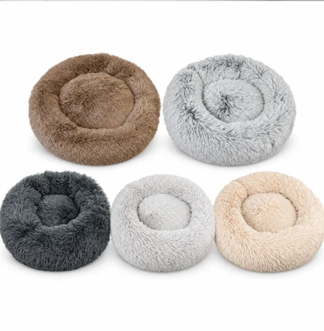 FLUFFY Donut hundeseng m. lynlås