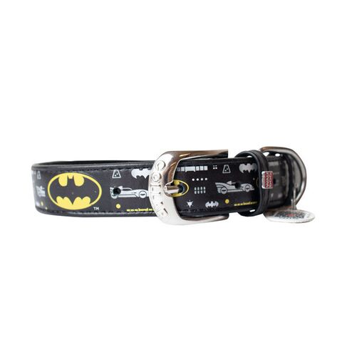 Batman halsbånd | solidt spænde samt D-ring | læderlook
