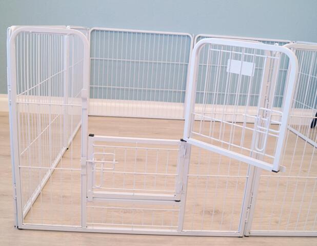 Ollipet Hvid Hvalpegård | 2 delt låge