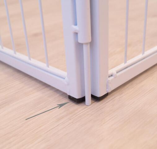 Ollipet Hvid Hvalpegård | 2 delt låge - Skridsikker/gulvbeskytter