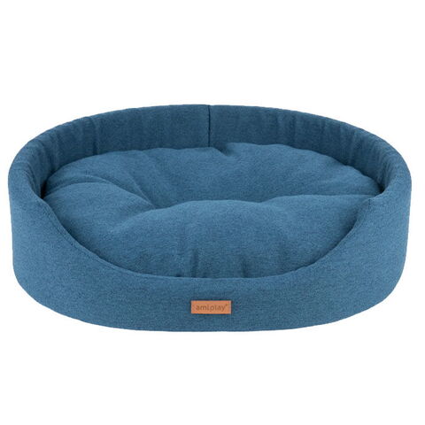 Amiplay Oval Hundeseng | Blå