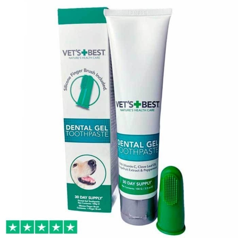 Vet's+Best Dental Gel med fingetandbørste