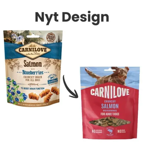 Carnilove Crunchy Snack Salmon with Blueberries nyt design emballage