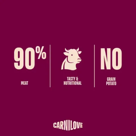 Carnilove Jerky Beef Fillet hundegodbidder med 90 procent oksekød og uden korn eller kartoffel