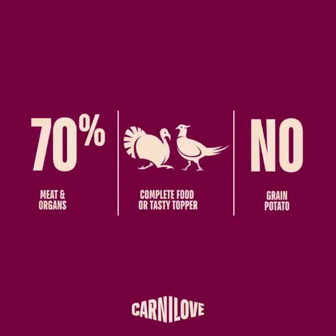 Carnilove vådfoder med 70 procent kød og organer samt kornfri opskrift med kalkun og fasan