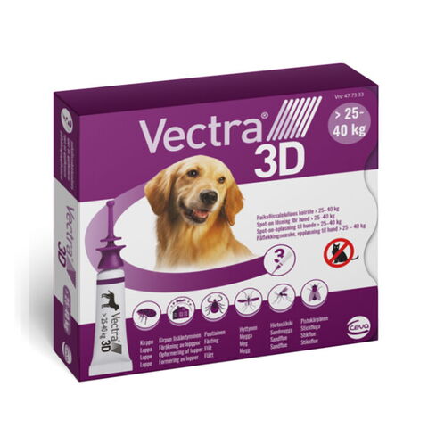 Vectra 3D Hund, 3 pipetter | 25-40 kg