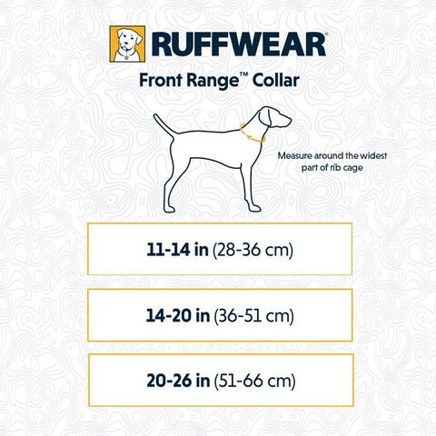 Ruffwear Front Range Halsbånd I Størrelseguide