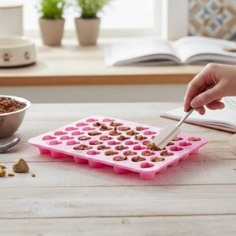 Perfekt bageform til at lave hjertesnacks til din vuf