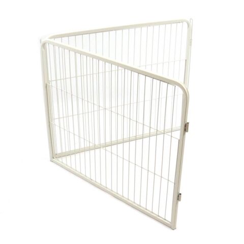 Ollipet hvid hvalpegård | 2 delt låge - Ekstra fag