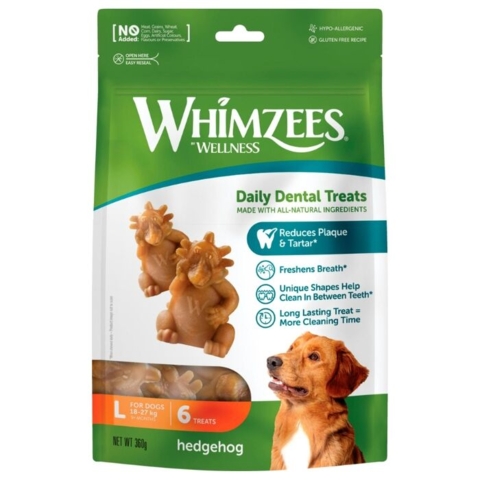 Tandrensende tyggeben til hunde formet som søde pindsvin