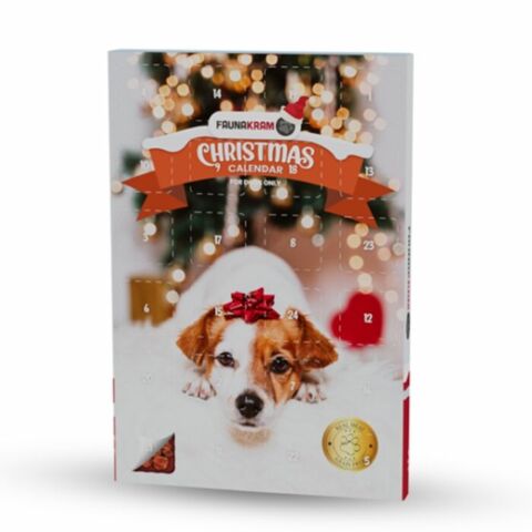 Faunakram julekalender til hunde med ægte kød