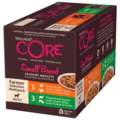 Core vådfoder pakke med 6 smagfulde vådfoder