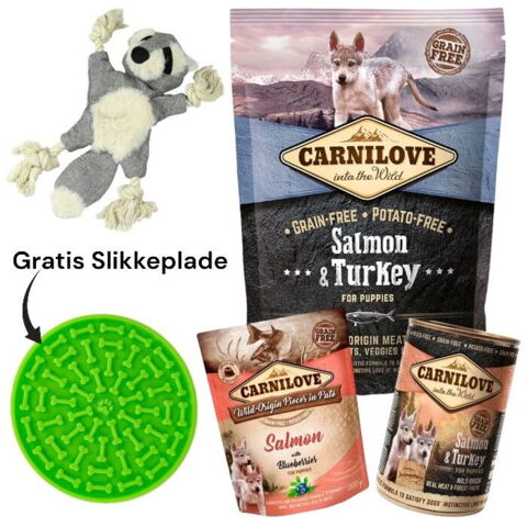 Carnilove Hvalpefoder Startpakke | GRATIS Slikkeplade z1