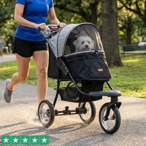 Du kan nemt løbe med din hund i hundejoggeren