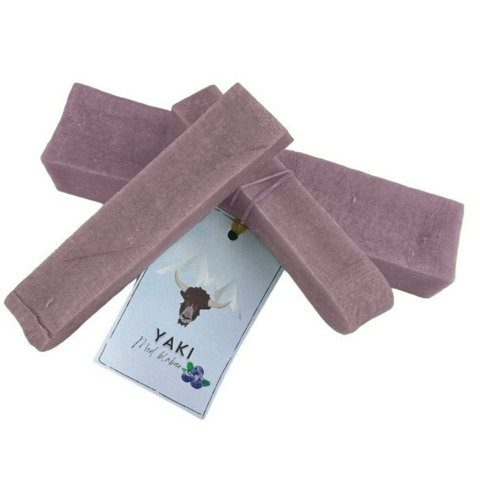 Yaki Tyggeben med blåbær, er fedtfattigt, glutenfrit og vegetarisk