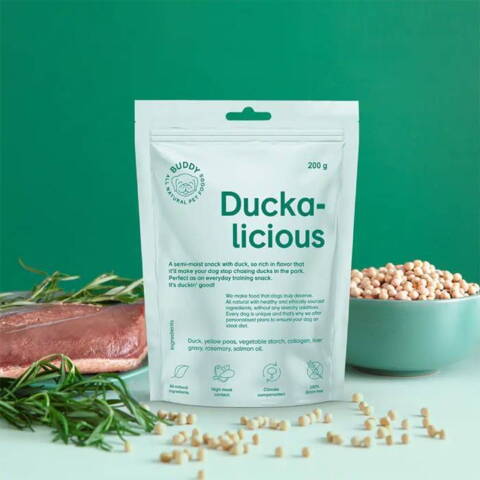 Buddy Pet Foods Ducka-Licious | 200g er naturlig og lækker