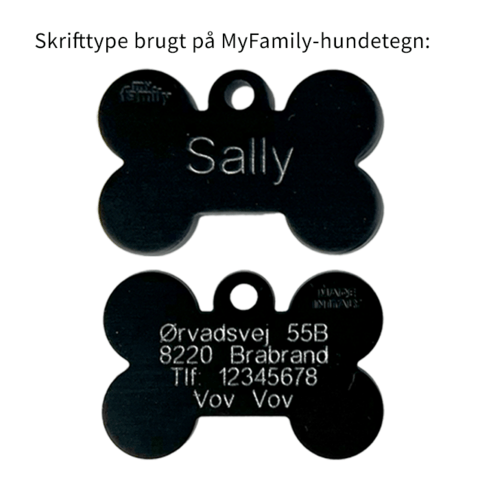 Hundetegn Kødben Med Gummikant | My Family