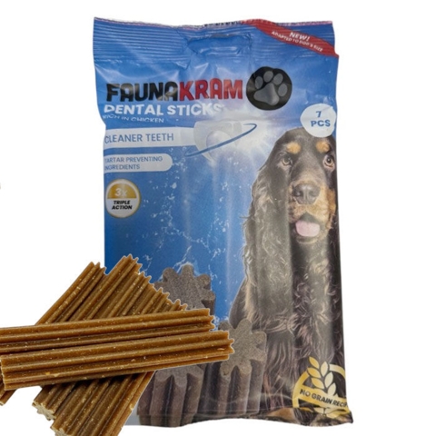 Faunakram Kornfri Dental Sticks giver din hund renere tænder