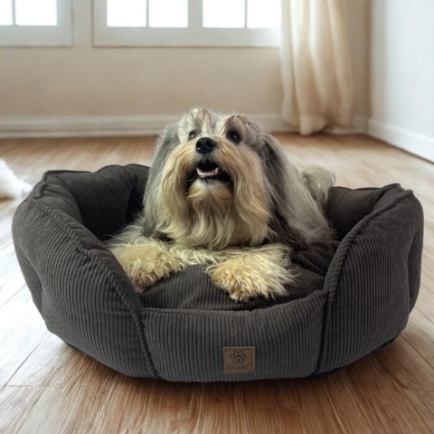 Brun hundekurv - perfekt til din hund og passer ind i hjemmet