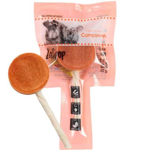 Companion Lollipop med oksekød er en lækker tyggesnack til din hund