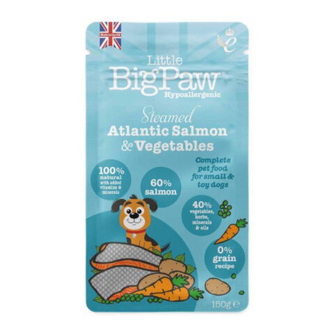 Little BigPaw Steamed Atlantic Salmon er et vådfoder til hunde af høj kvalitet