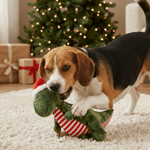 Sjov dinosaur julebamse