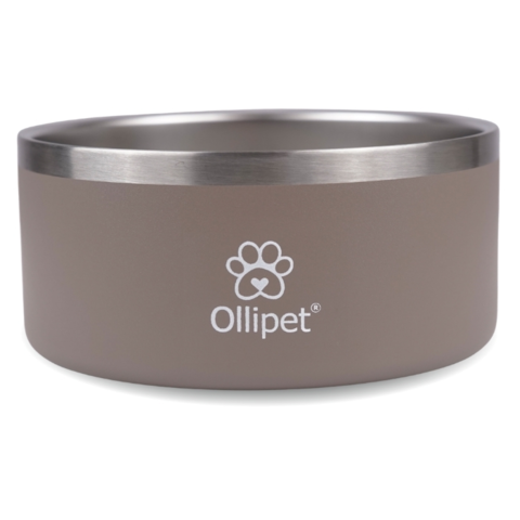 Hundemadskål i trendy mocca farve