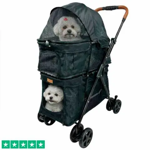 Ollipet Torino Twin - Klapvogn af høj kvalitet til hunde, katte og andre kæledyr