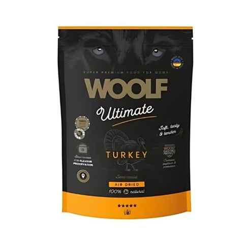 Woolf Ultimate, Kalkun 1kg er et naturligt semi-moist hundefoder
