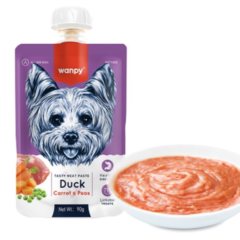 Wanpy Tasty Meat Duck, Carrot & Pea | 90g. En lækker blød hundesnack