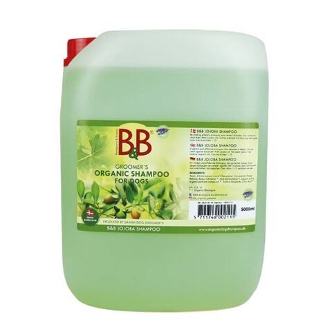 B&B Jojoba shampoo | Økologisk hundeshampoo | 5000ml
