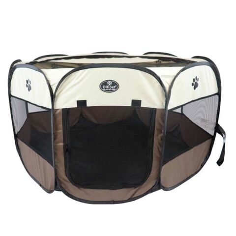 Rund Hvalpe kravlegård | Kanvas I brun