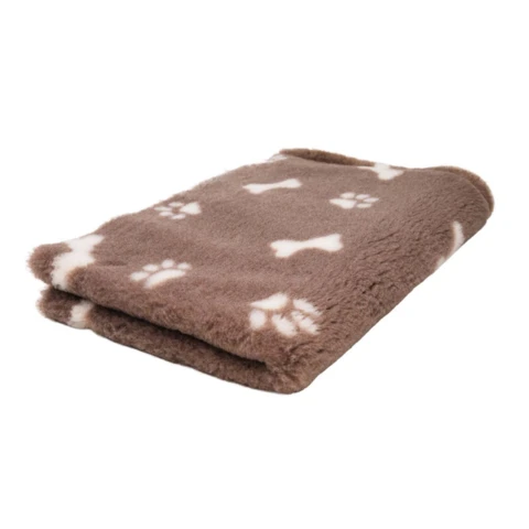 Blødt vetbed tæppe i Lys brun med vanilje poter og ben