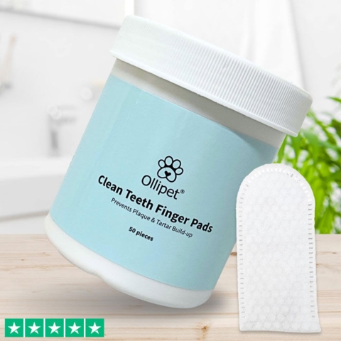 Ollipet finger tandbørste til hunde. Forebygger plak og tandsten