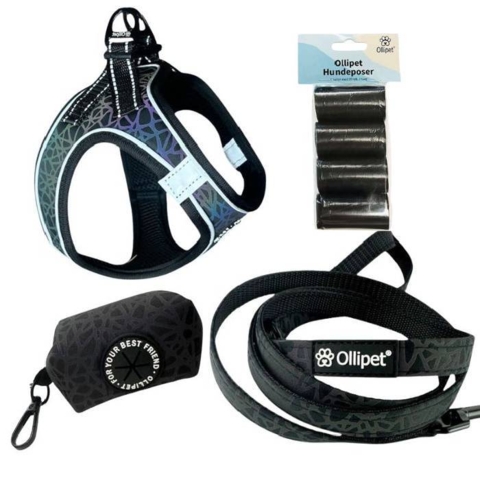 Ollipet reflekssæt så dig og din hund er sikker på jeres gåture i mørket