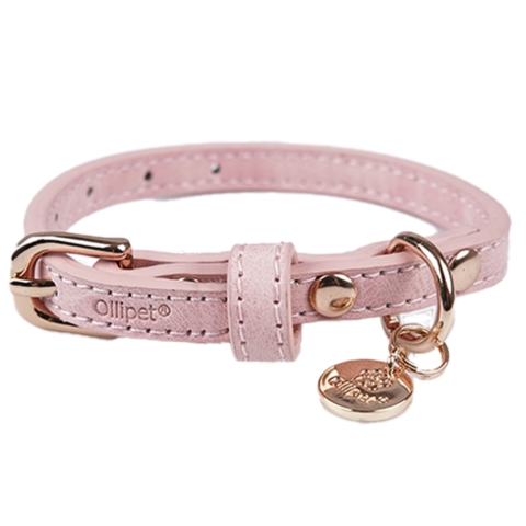 Ollipet Luxor hundehalsbånd i farven Pudder Rosa
