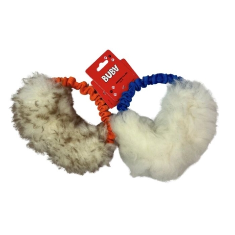Buba Bungee hundelegetøj med lang pels og naturlig duft